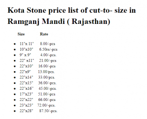 kota pathar price