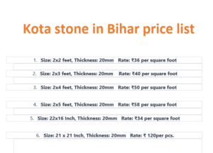 Kota stone in bihar price list